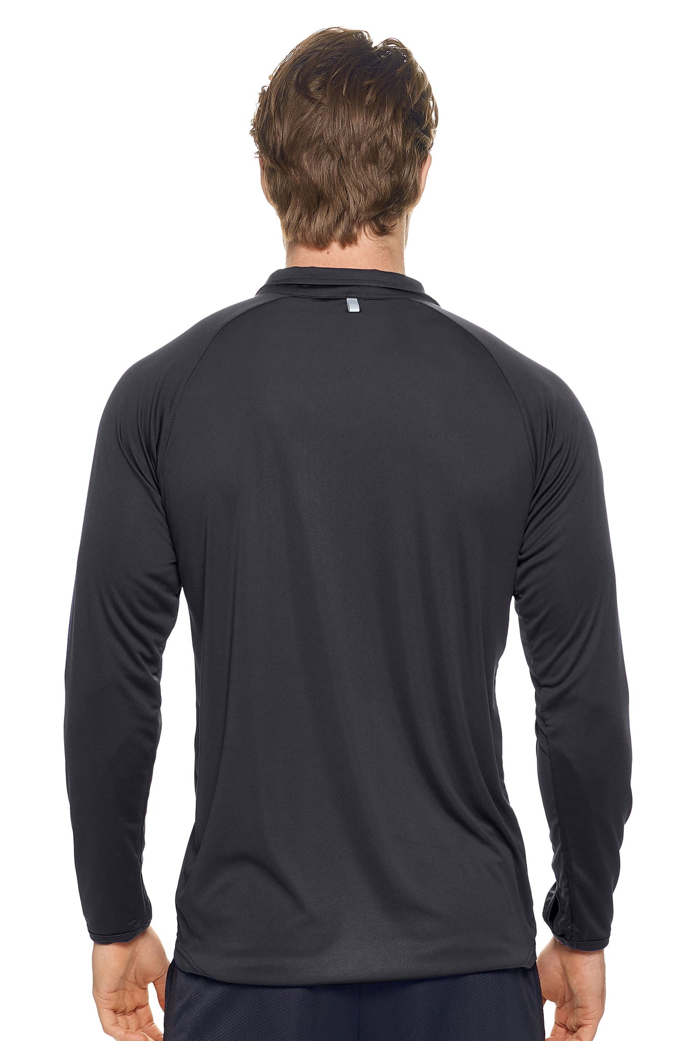 Expert Brand Men's Black pk MaX™ Half Zip Run Away Top Image 3#black