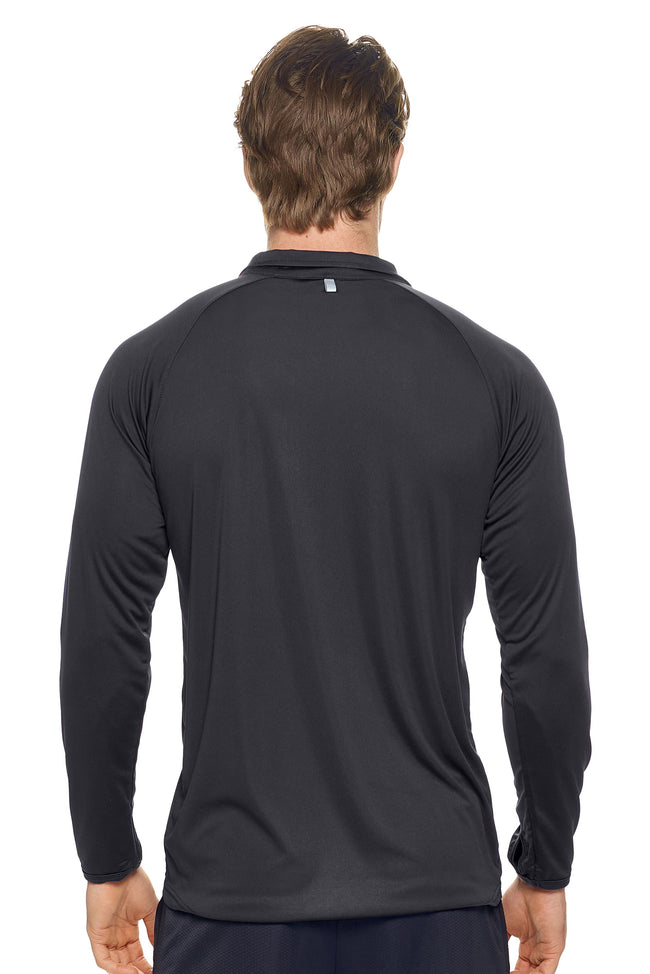 Expert Brand Men's Black pk MaX™ Half Zip Run Away Top Image 3#black