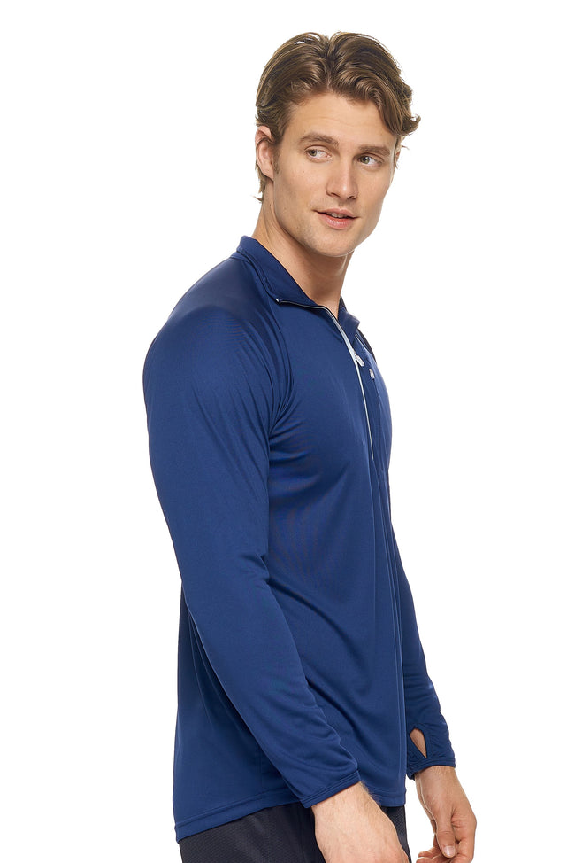 Expert Brand Men's Navy pk MaX™ Half Zip Run Away Top Image 2#navy