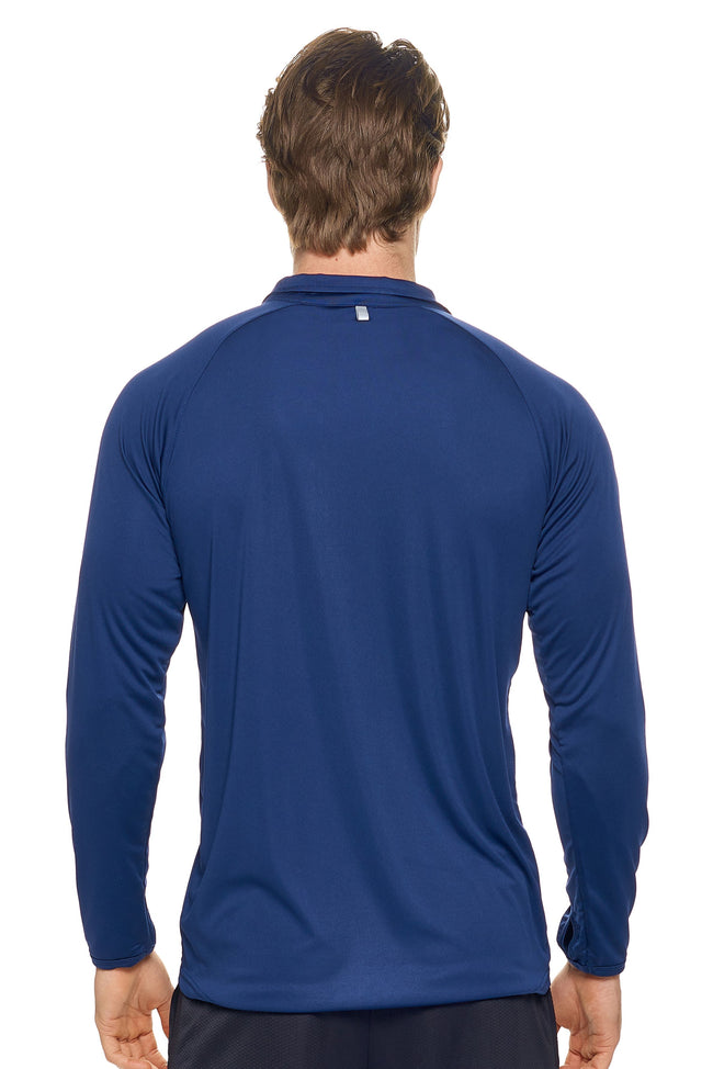 Expert Brand Men's Navy pk MaX™ Half Zip Run Away Top Image 3#navy