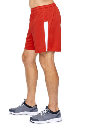 Expert Brand Wholesale Blanks Made in USA Men's Oxymesh™ Premium Shorts in Red#red