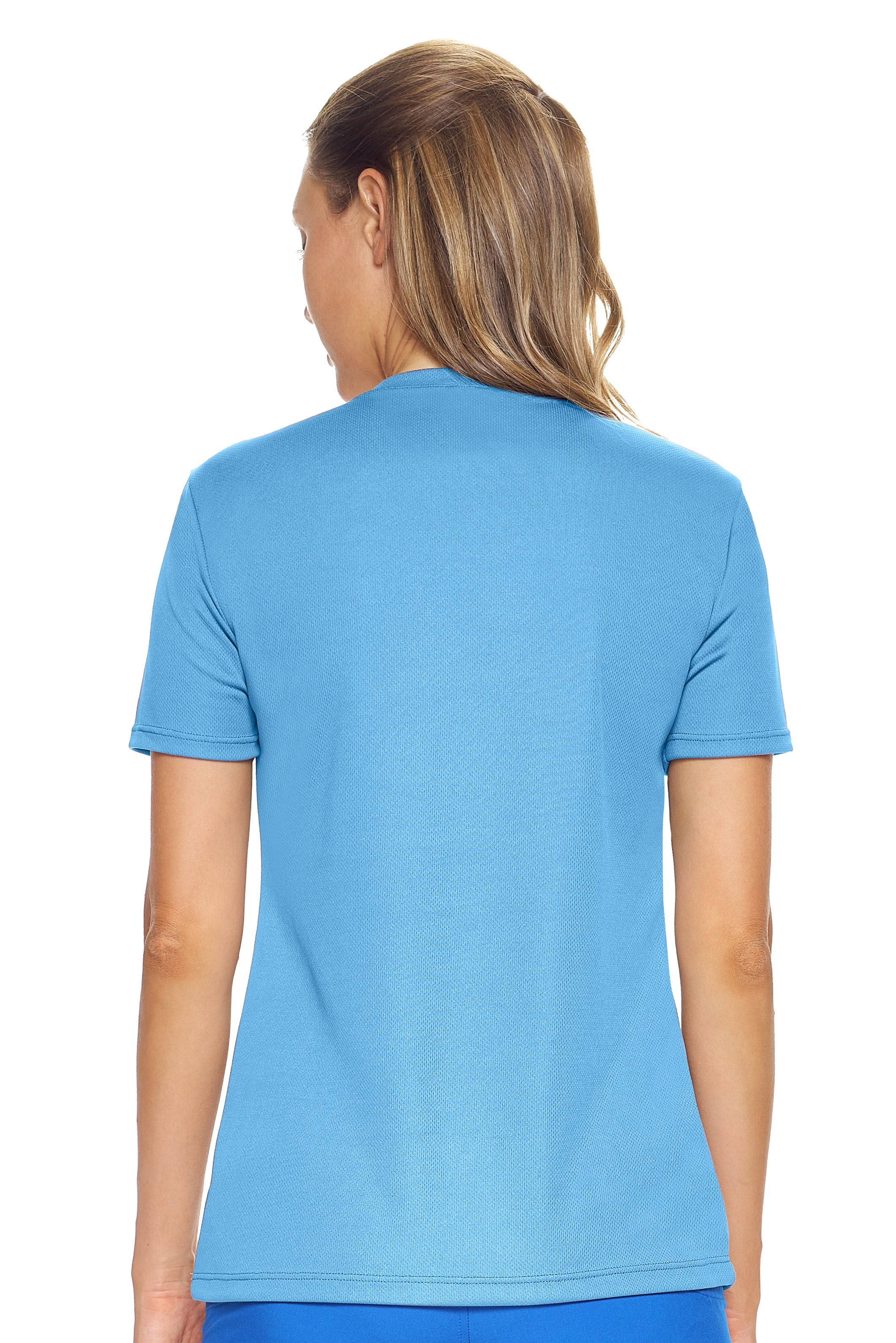 AJ202 Oxymesh™ V-Neck Tec Tee - Expert Brand #CAROLINA BLUE