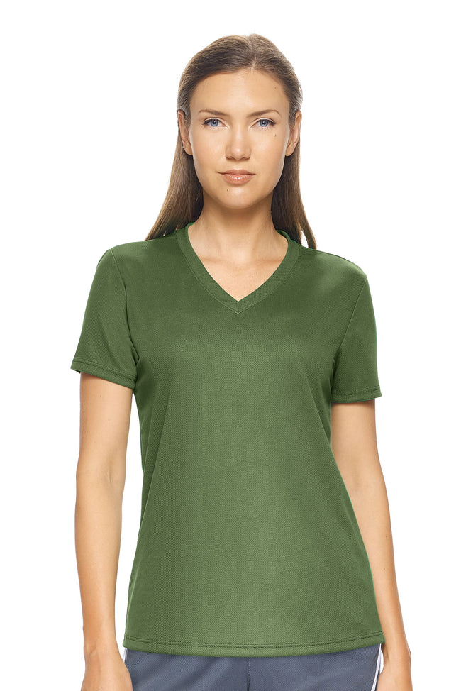 AJ202D🇺🇸 Oxymesh™ V-Neck Tec Tee - Expert Brand #MILITARY GREEN