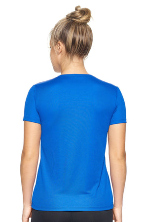 Expert Brand Women's Oxymesh™ V-Neck Tec Tee in Royal Blue Image 3#royal-blue