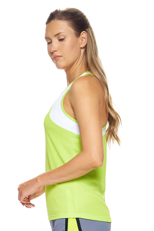 Expert Brand Wholesale Women's Oxymesh™ Distance Racerback Tank in key lime green image 2#key-lime