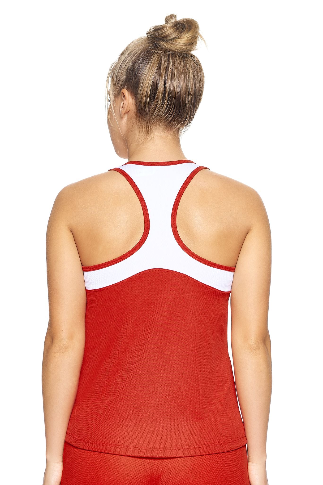 Expert Brand Wholesale Women's Oxymesh™ Distance Racerback Tank in red white image 2#red