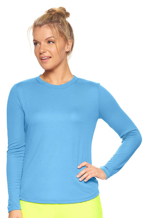 AJ301 Oxymesh™ Long Sleeve Tec Tee - Expert Brand #CAROLINA BLUE