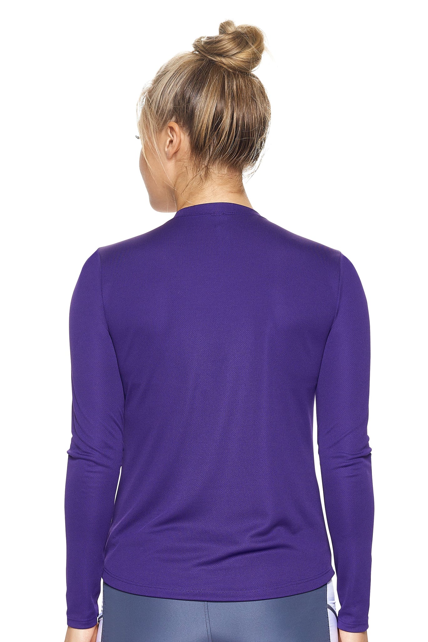 AJ301D🇺🇸 Oxymesh™ Long Sleeve Tec Tee - Expert Brand #DARK PURPLE