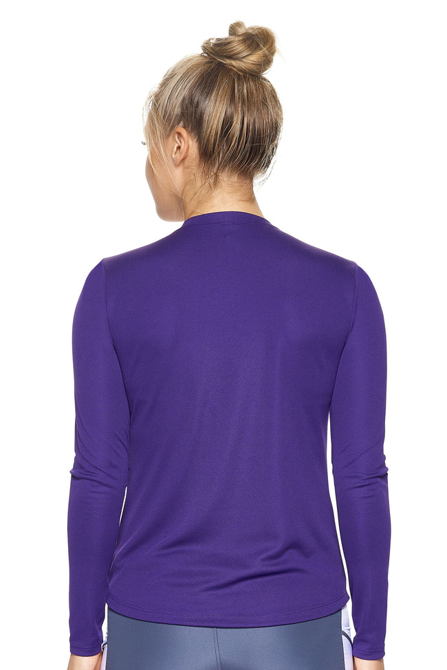 AJ301D🇺🇸 Oxymesh™ Long Sleeve Tec Tee - Expert Brand #DARK PURPLE