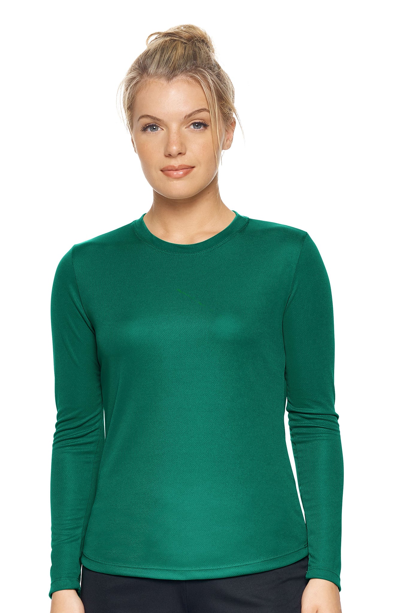 AJ301D🇺🇸 Oxymesh™ Long Sleeve Tec Tee - Expert Brand #FOREST GREEN