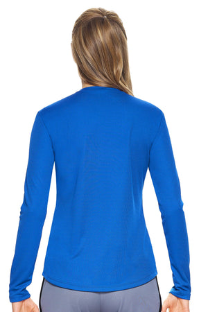 AJ301D🇺🇸 Oxymesh™ Long Sleeve Tec Tee - Expert Brand #ROYAL BLUE