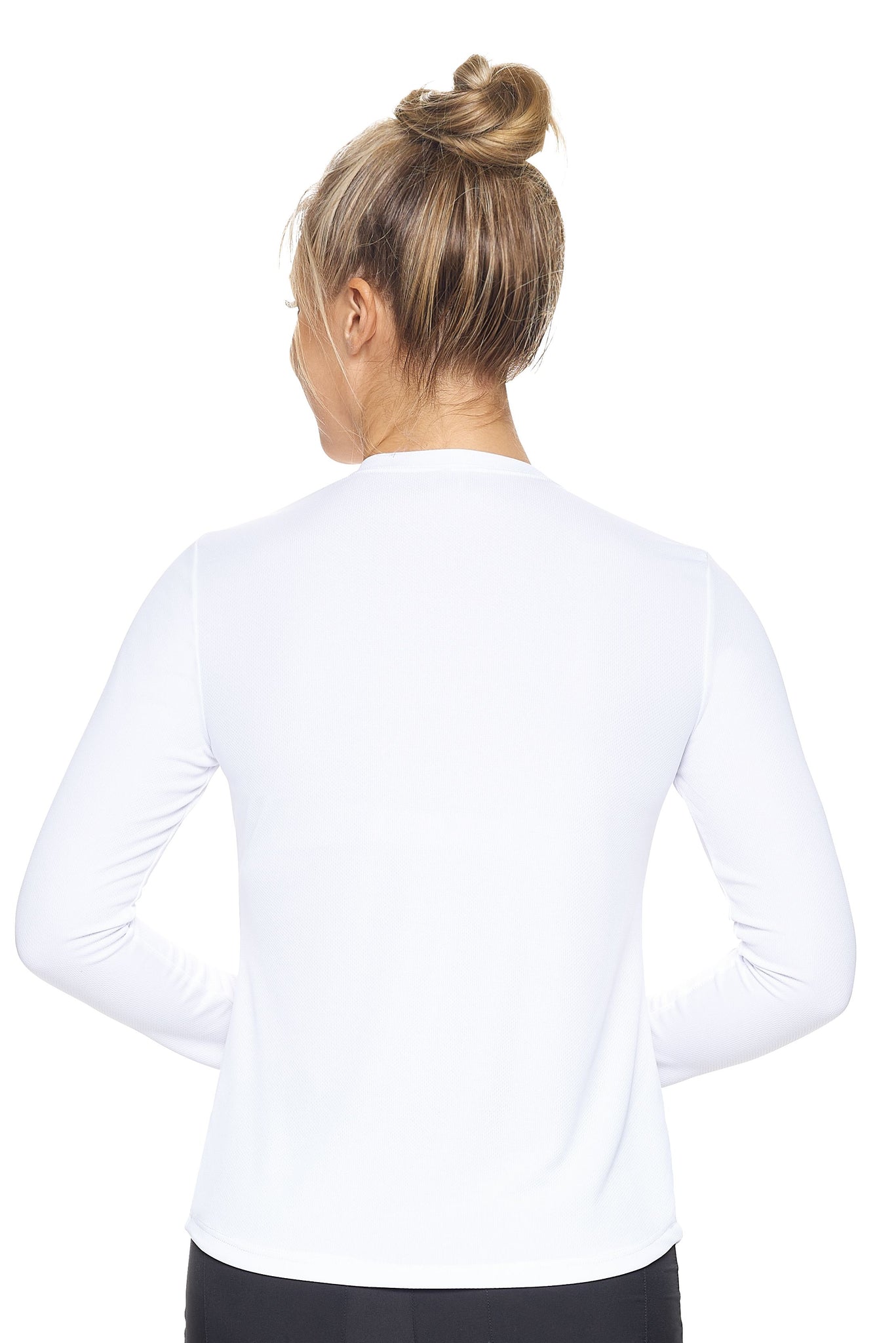 Expert Brand Wholesale Women's Oxymesh™ Long Sleeve Tec Tee in white image 3#white