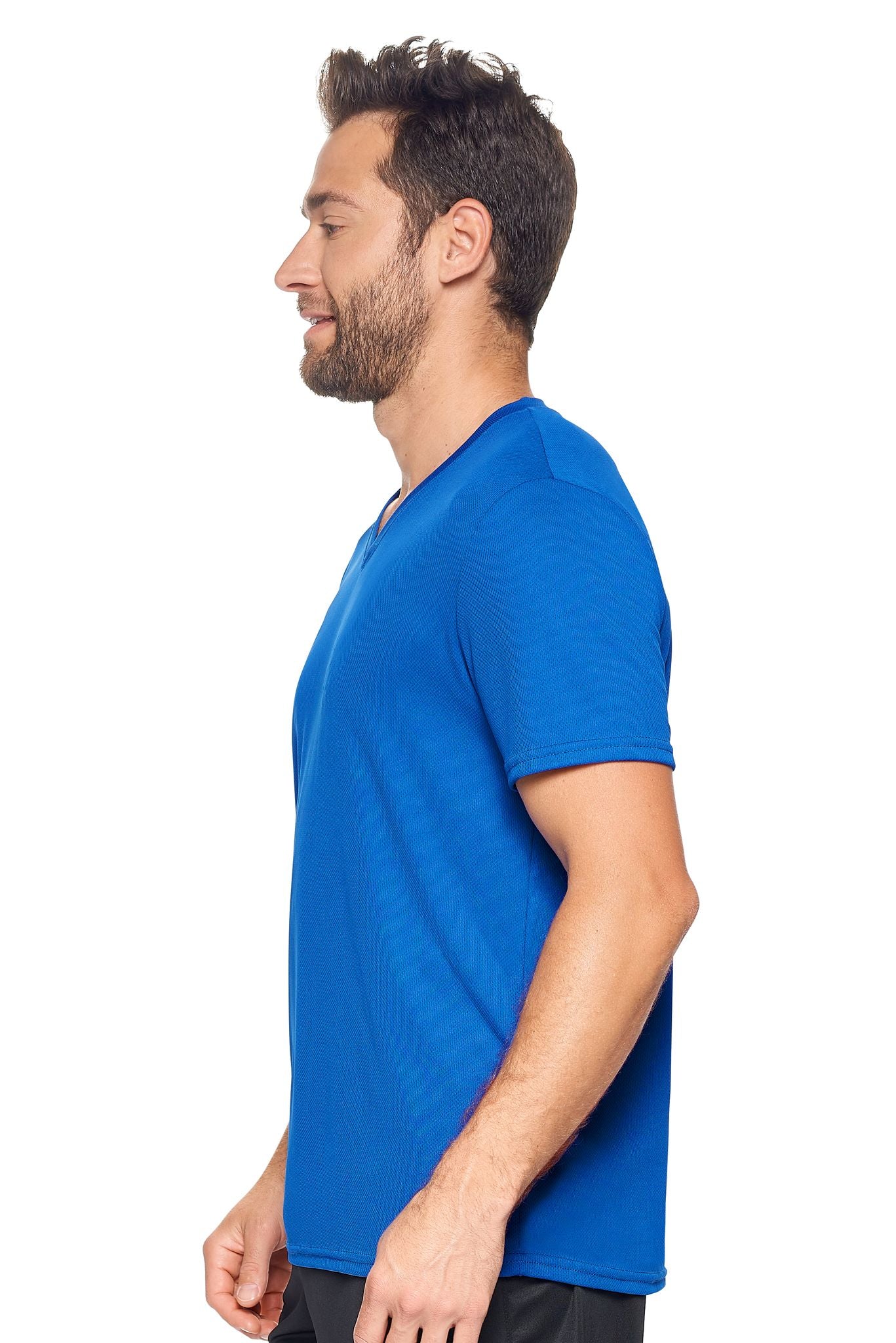 AJ802🇺🇸 Oxymesh™ V-Neck Tec Tee - Expert Brand #ROYAL BLUE