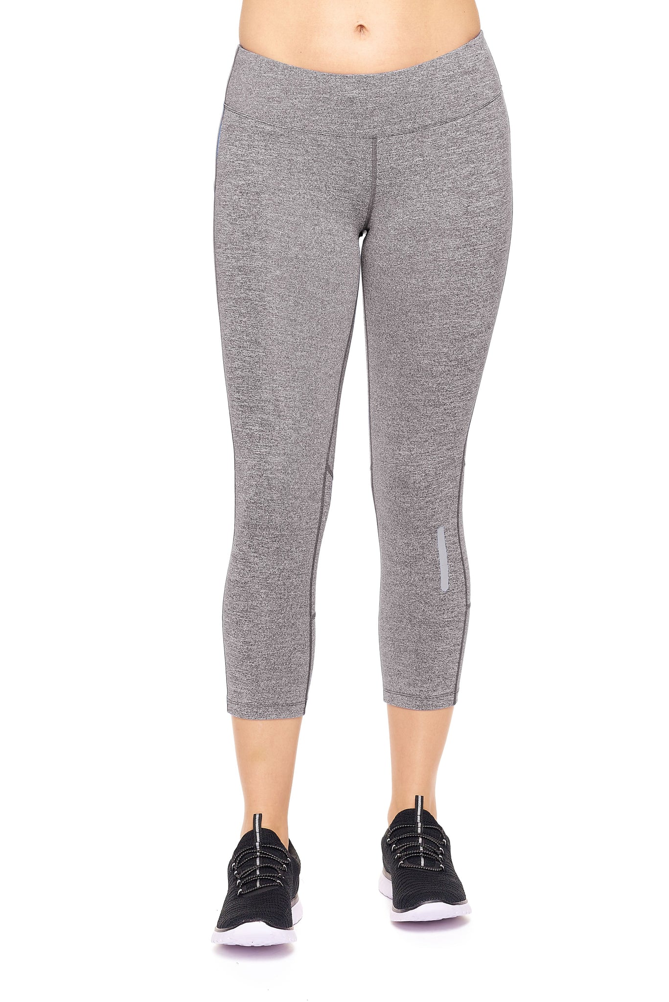 Expert Brand Mid-Rise Zip Pocket Capri Leggings