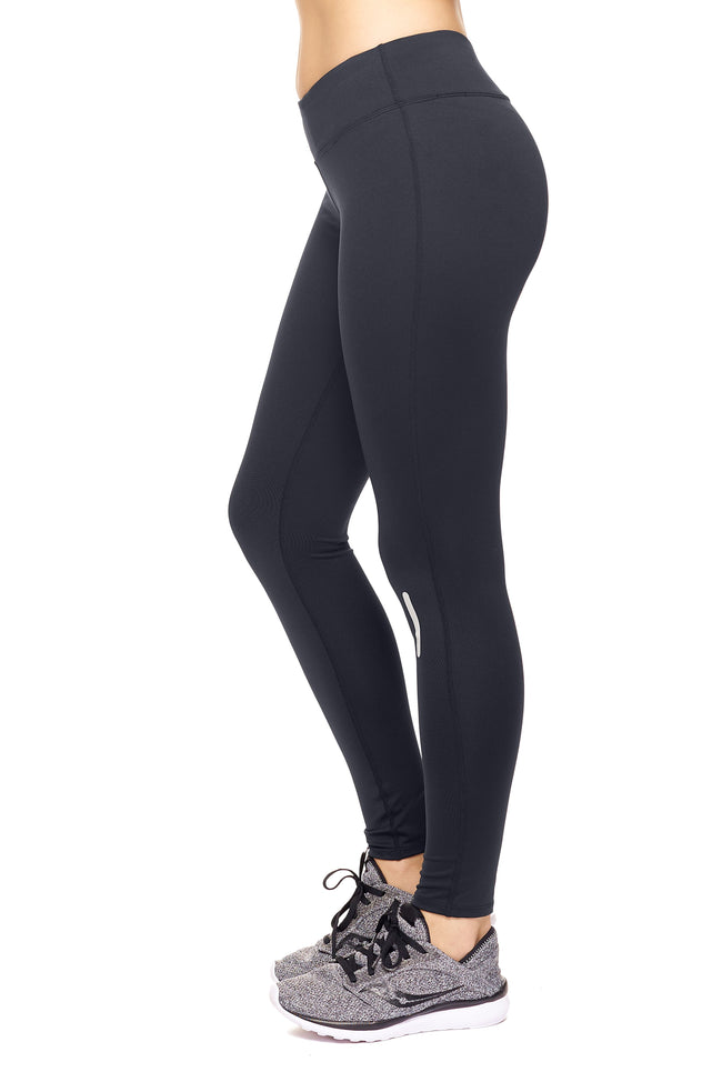 Expert Brand Wholesale Mid-Rise Full Length Leggings in Black Image 2#black