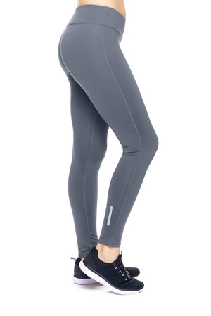 Expert Brand Wholesale Mid-Rise Full Length Leggings in Graphite Image 3#graphite
