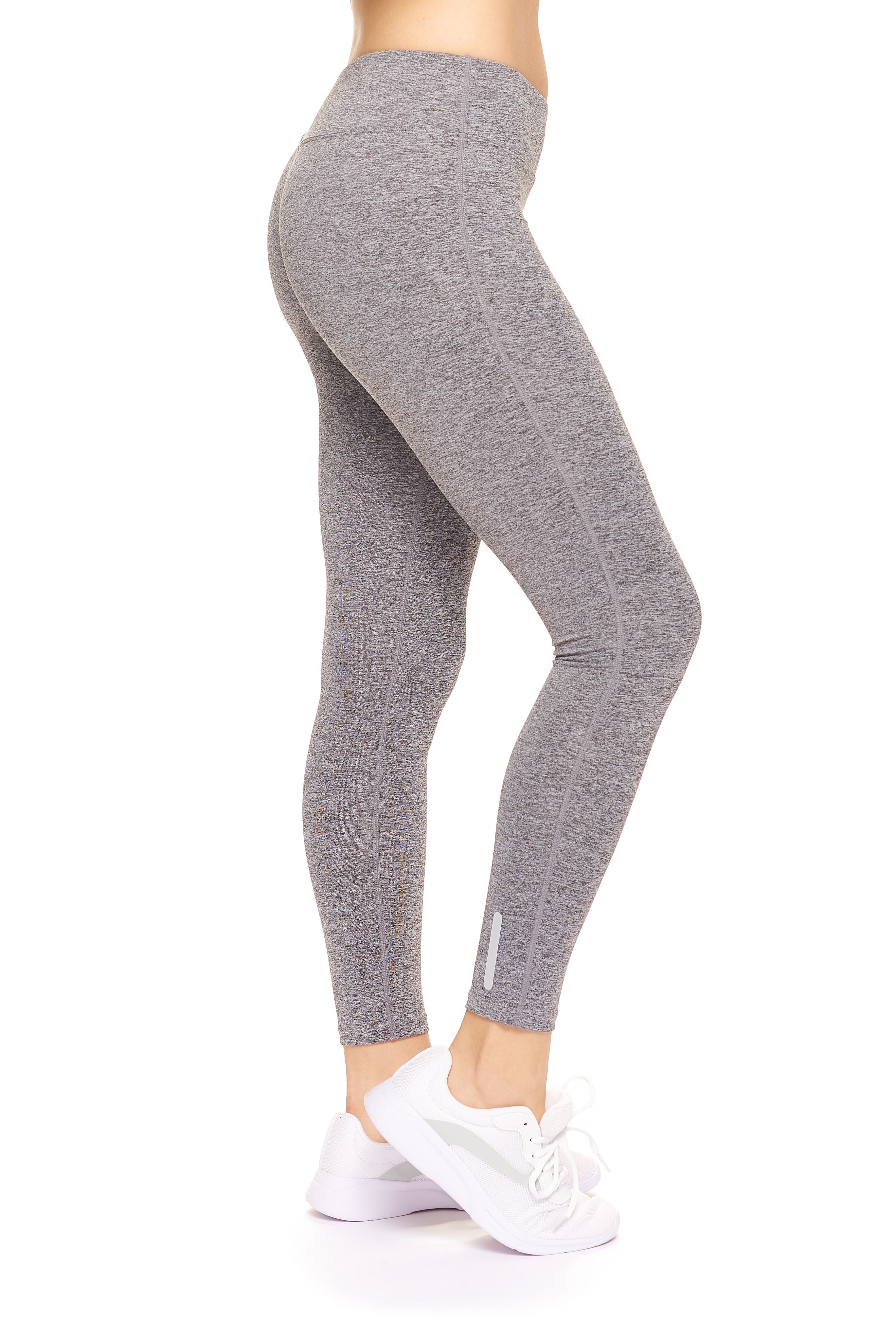 AQ1012 Mid-Rise Full Length Leggings - Expert Brand #HEATHER CHARCOAL