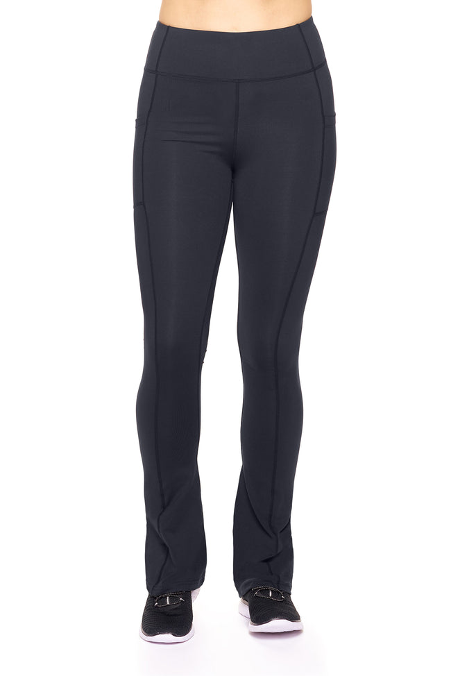 Expert Brand Black High-Waist Flare Legging w/ Cell Pockets Image 2