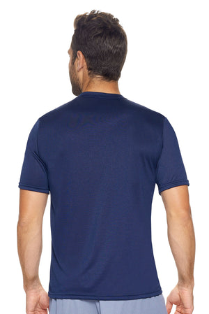 Expert Brand Wholesale Men's Short Sleeve Natural-Feel Jersey Crewneck in Navy Image 2#navy
