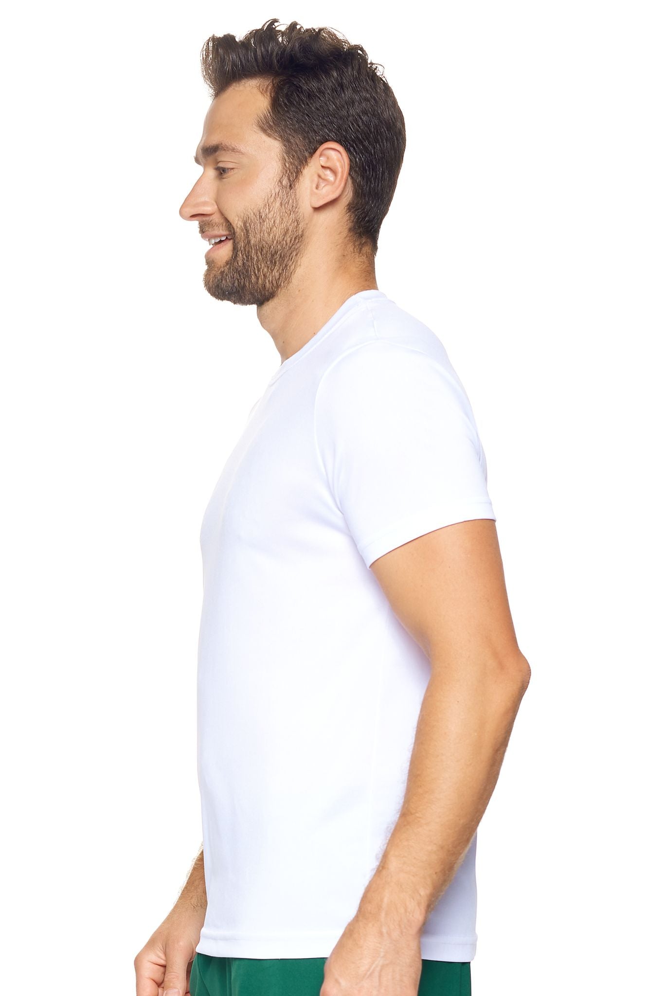 Expert Brand Wholesale Men's Short Sleeve Natural-Feel Jersey Crewneck in White Image 2#white