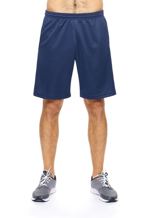 Expert Brand Wholesale Men's Lifestyle Gym Shorts Made in USA in Navy image 2#navy