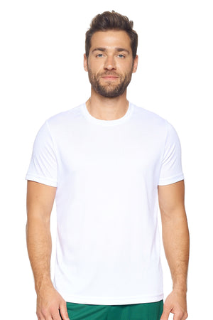 Expert Brand Wholesale Super Soft Eco-Friendly Performance Apparel Fashion Sportswear Men's Crewneck T-Shirt Made in USA white#white