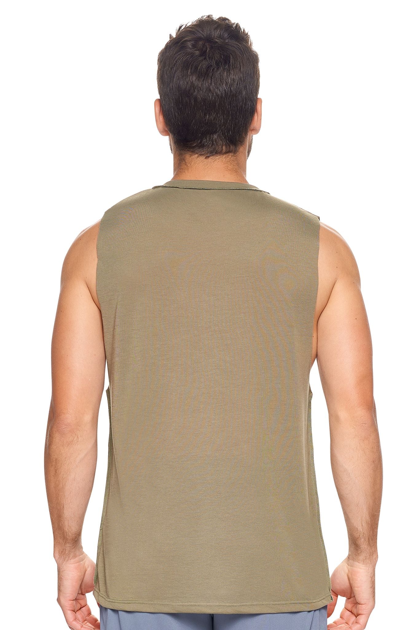 BE820🇺🇸 Siro™ Raw Edge Muscle Tee - Expert Brand#olive