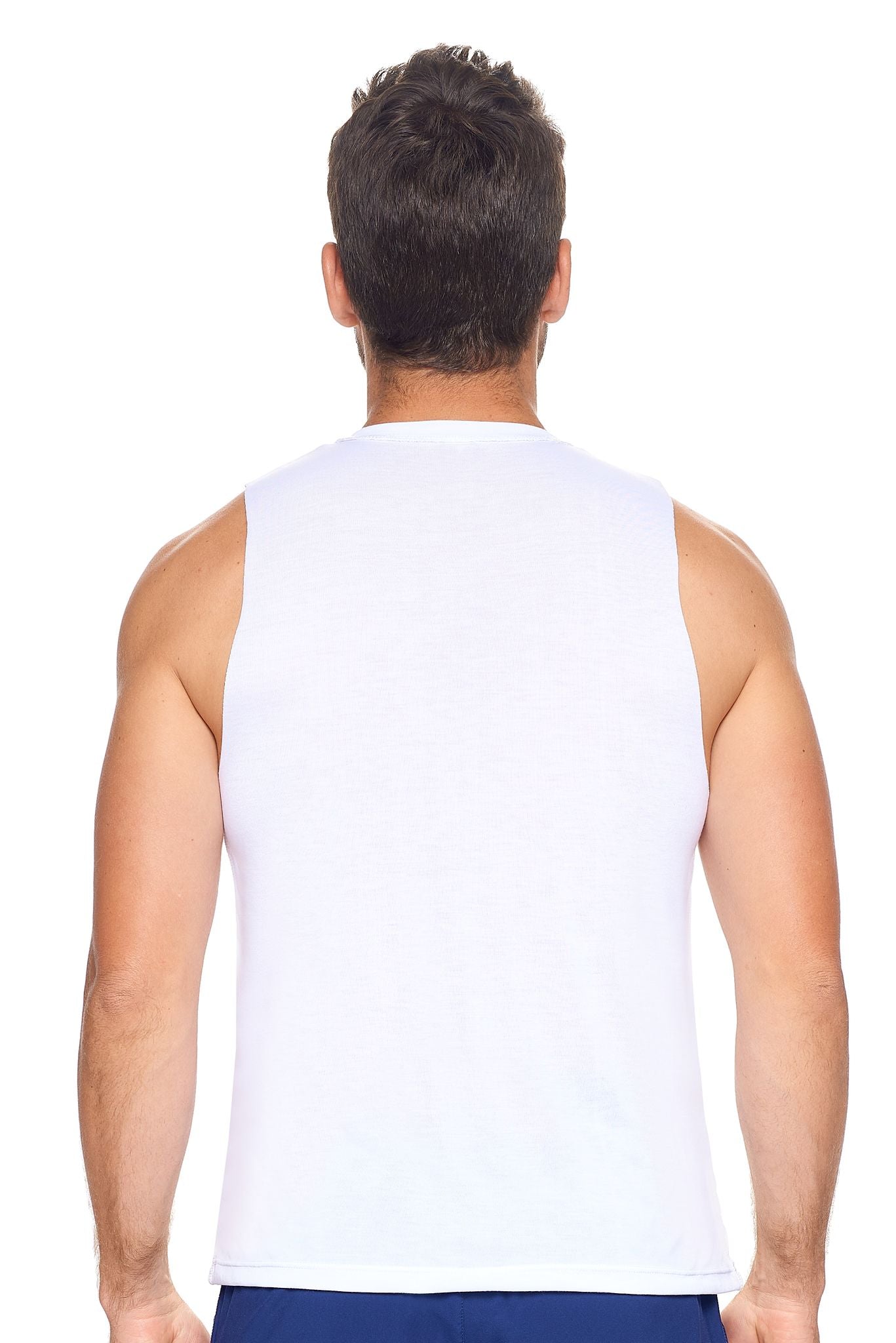 Expert Brand Wholesale Men's Siro™ Raw Edge Muscle Tee in White Image 3#white