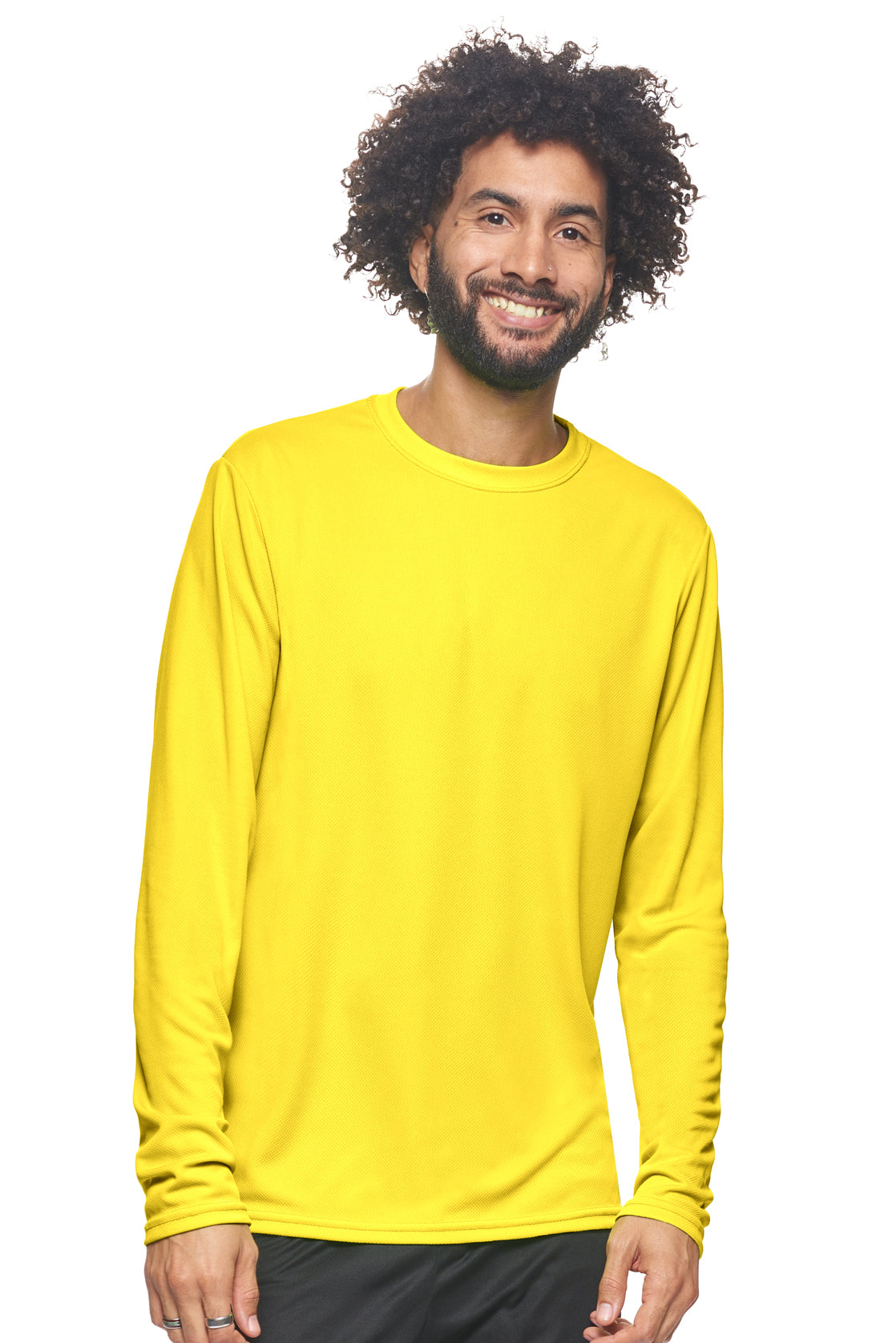 Expert Brand Wholesale Sportswear Activewear Made in USA Oxymesh™ Long Sleeve Tec Tee AJ901D bright yellow#bright-yellow
