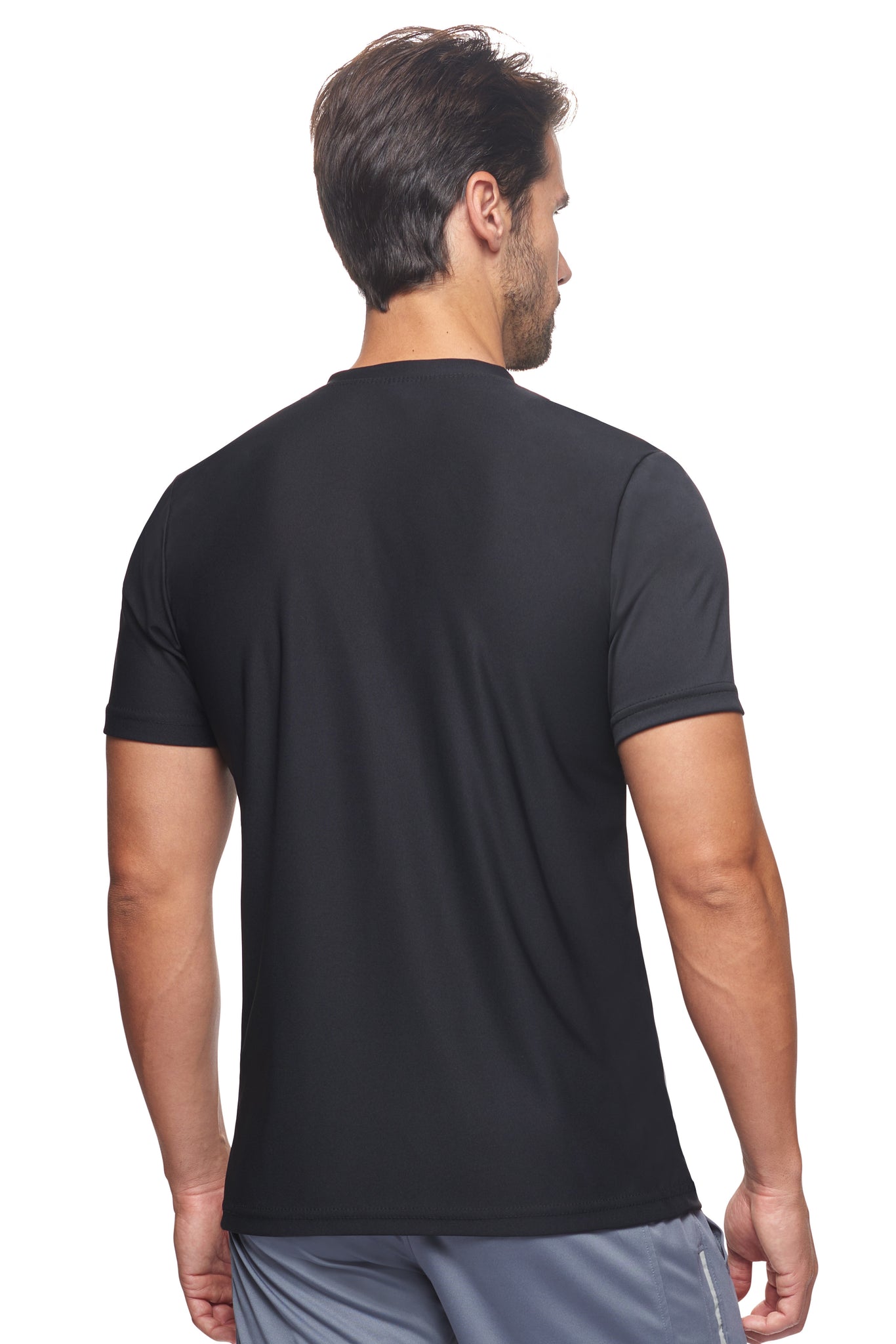 Expert Brand Wholesale Unisex Men Recycled Polyester REPREVE® T-Shirt Made in USA in black image 3#black