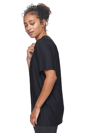 Expert Brand Wholesale Unisex Women Recycled Polyester REPREVE® T-Shirt Made in USA in black image 2#black
