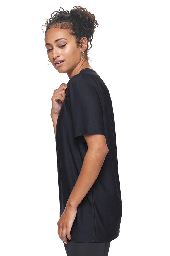 Expert Brand Wholesale Unisex Women Recycled Polyester REPREVE® T-Shirt Made in USA in black image 2#black