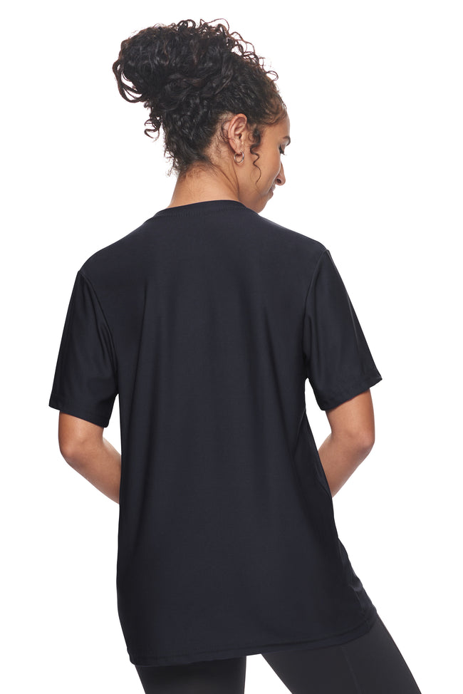 Expert Brand Wholesale Unisex Women Recycled Polyester REPREVE® T-Shirt Made in USA in black image 3#black
