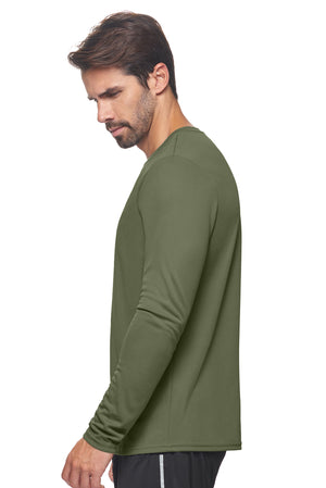 Expert Brand Wholesale Sportswear Activewear Made in USA Oxymesh™ Long Sleeve Tec Tee AJ901D military green 2#military-green