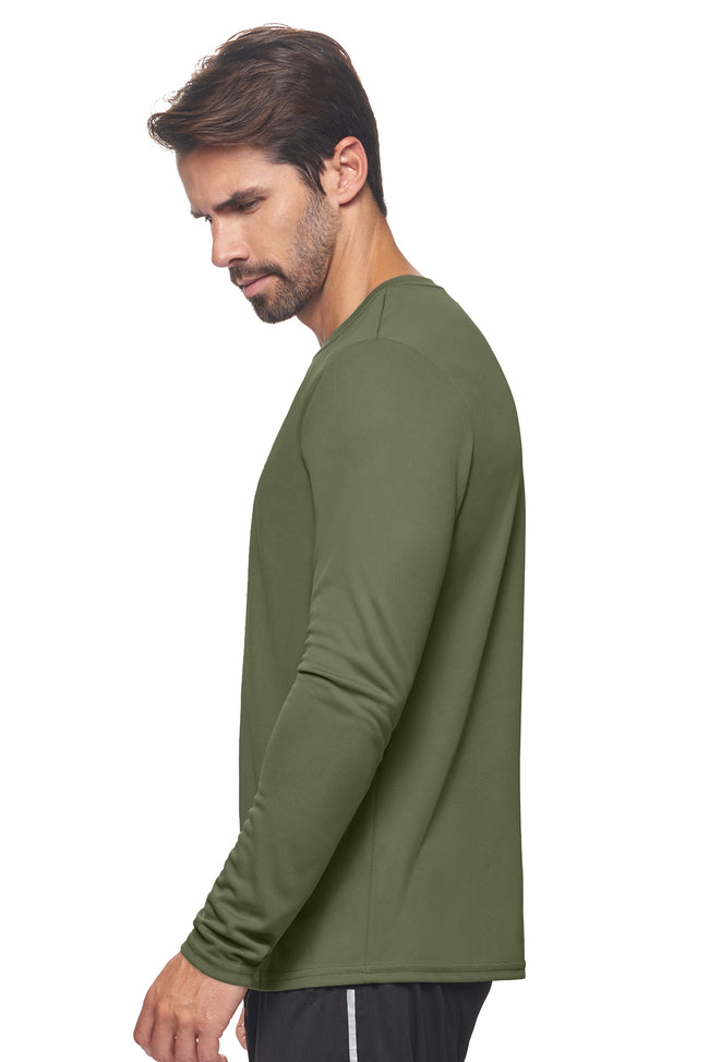 Expert Brand Wholesale Sportswear Activewear Made in USA Oxymesh™ Long Sleeve Tec Tee AJ901D military green 2#military-green
