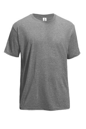 Expert Brand Wholesale Blank Men's Heather Active Tee in Heather black#heather-black