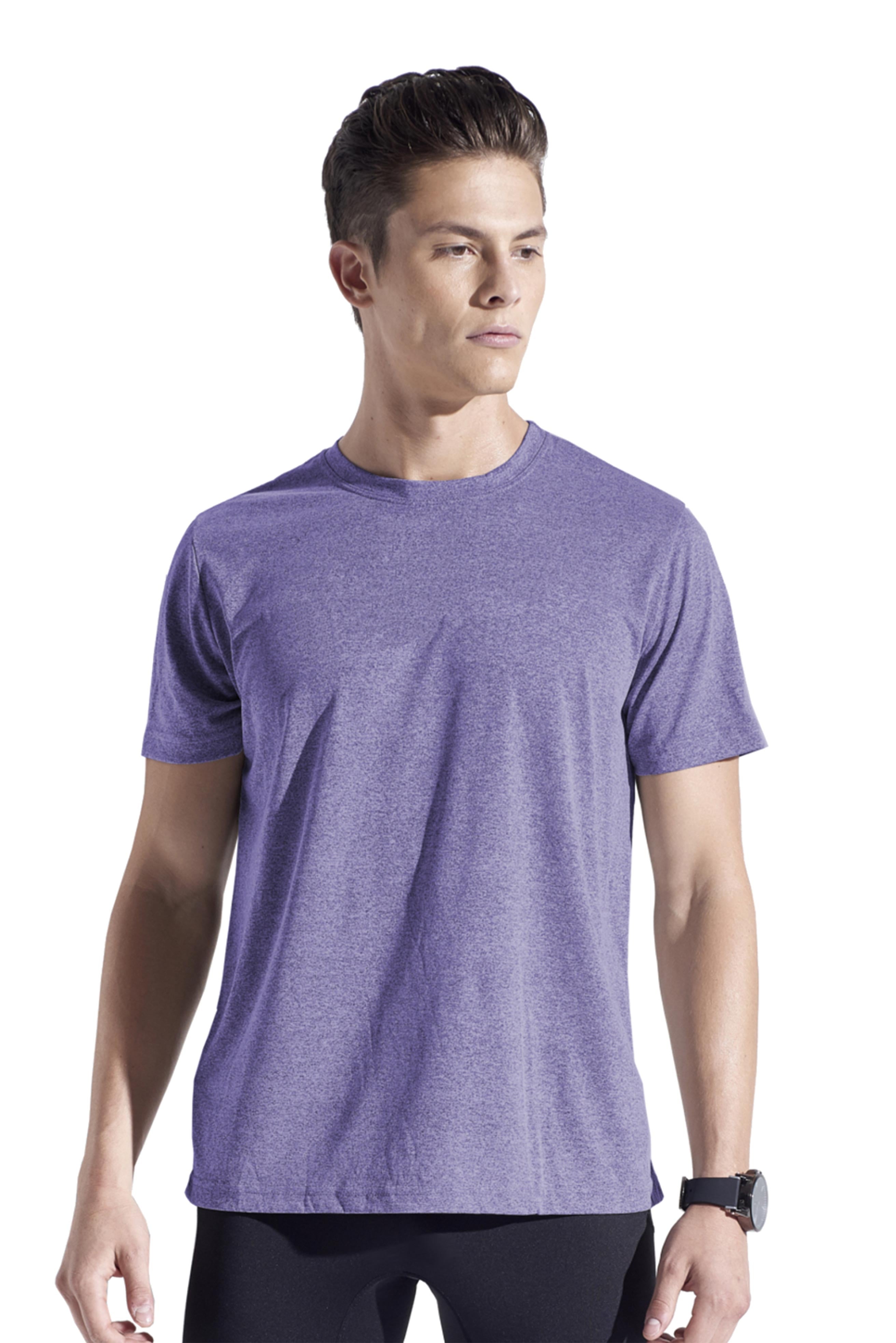 AF804 Men's Heather Active Tee - Expert Brand #HEATHER PURPLE