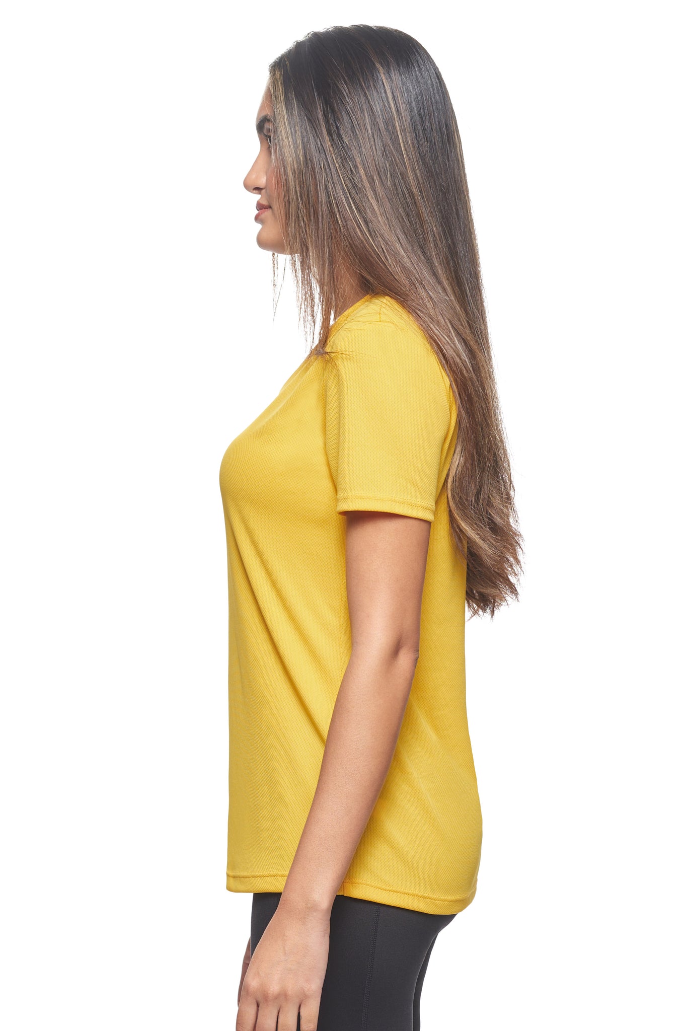 Expert Brand Wholesale Made in USA sportswear activewear Women's Oxymesh™ V-Neck Tec Tee in gold 2#gold