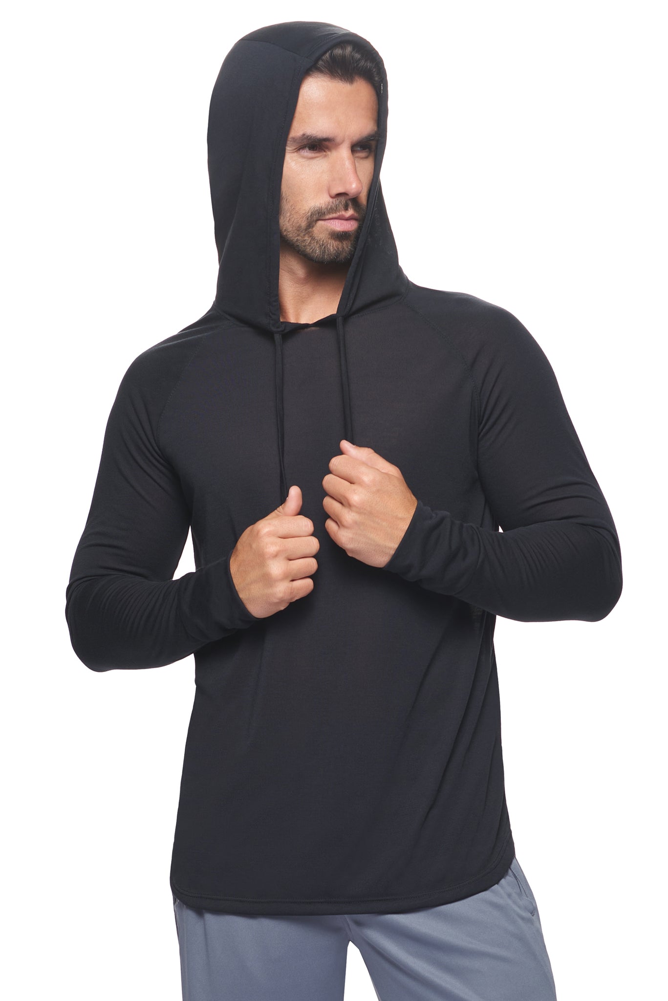 Expert Brand Wholesale Sportswear Men's Siro™ Soft Tec Hoodie Shirt in Black 2#black