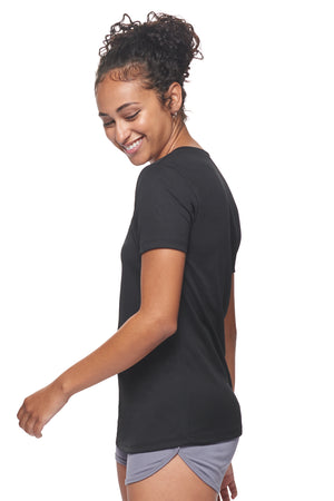 AJ202D🇺🇸 Oxymesh™ V-Neck Tec Tee - Expert Brand #BLACK