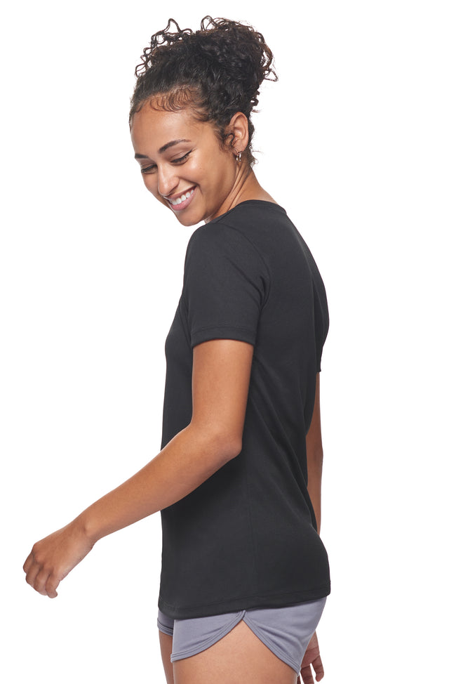 AJ202D🇺🇸 Oxymesh™ V-Neck Tec Tee - Expert Brand #BLACK