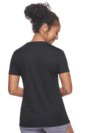 AJ202D🇺🇸 Oxymesh™ V-Neck Tec Tee - Expert Brand #BLACK