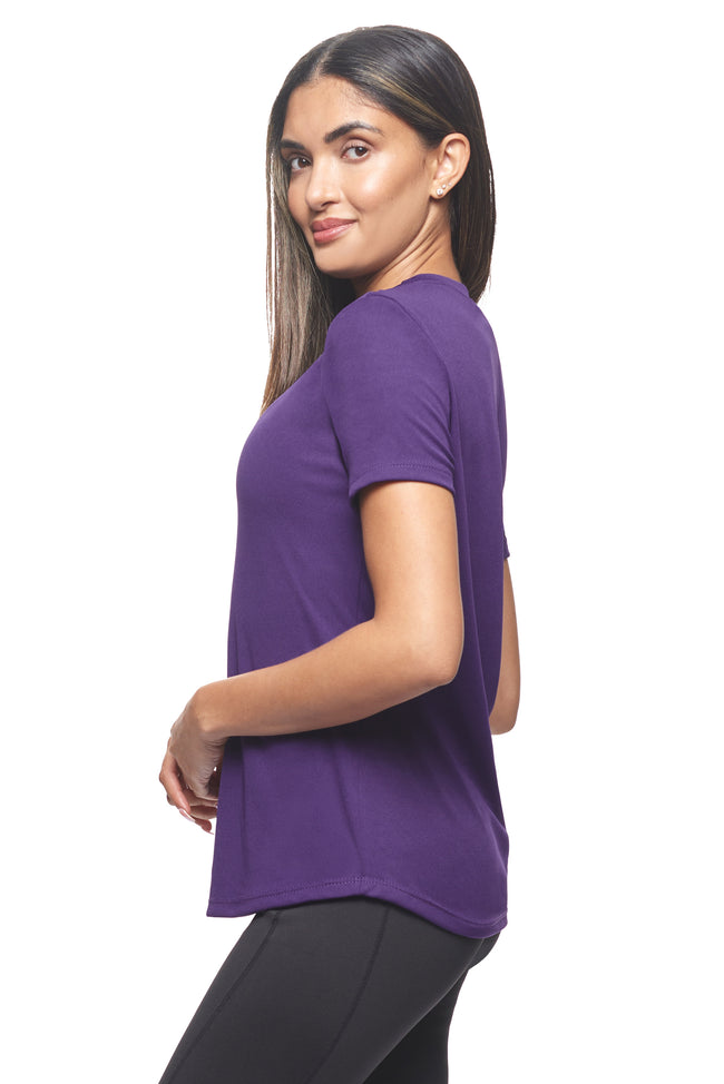 Expert Brand Wholesale Best Blanks Made in USA Activewear Performance Women's Dark Purple pk MaX™ Short Sleeve Expert Tee T-Shirt 3#dark-purple