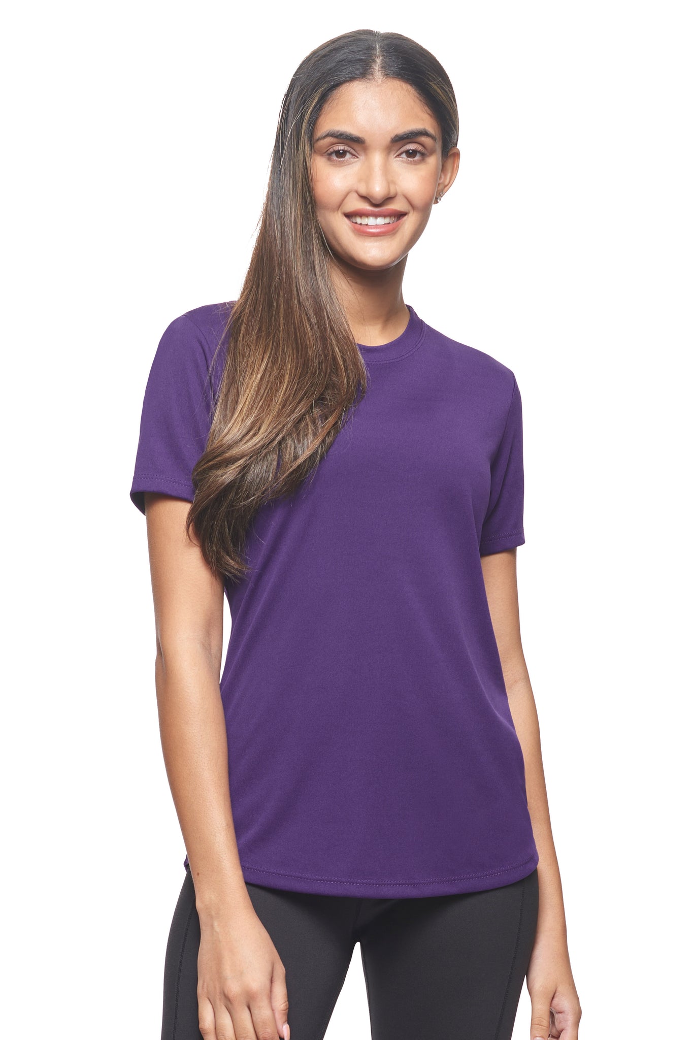 Expert Brand Wholesale Best Blanks Made in USA Activewear Performance Women's Dark Purple pk MaX™ Short Sleeve Expert Tee T-Shirt#dark-purple