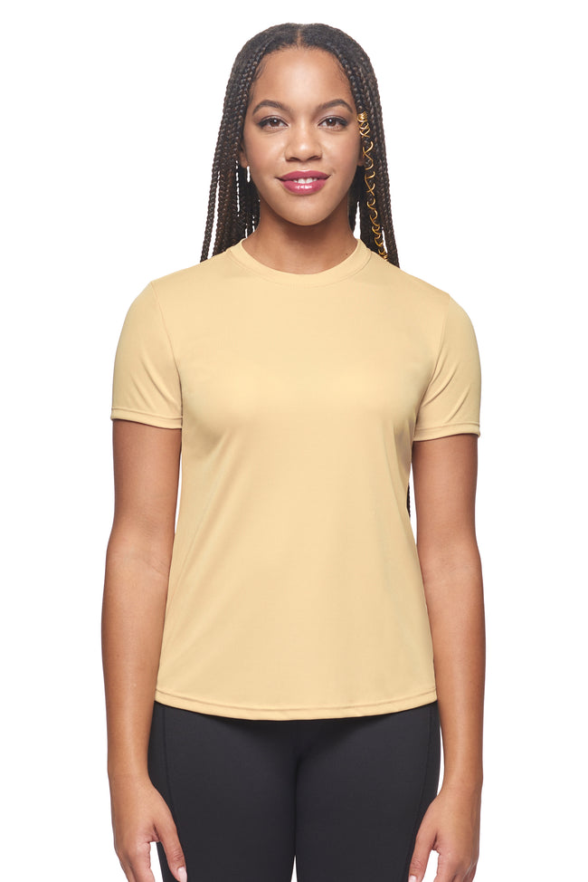 Expert Brand Wholesale Blanks Women's Vegas Gold pk MaX™ Short Sleeve Expert Tee T-Shirt#vegas-gold
