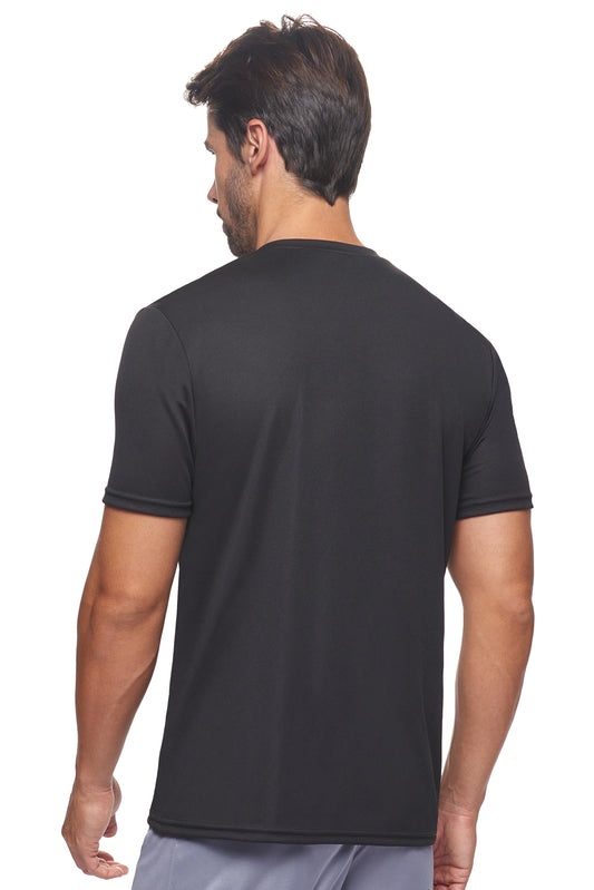 Expert Brand Wholesale Men's Oxymesh™ V-neck Tec Tee made in usa black 3#black