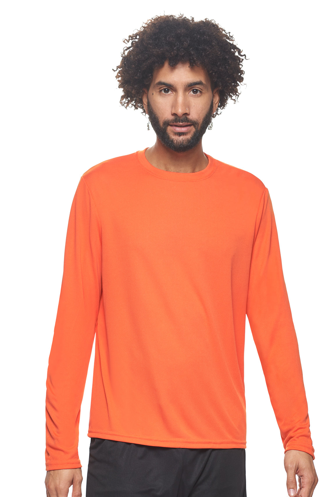 Expert Brand Wholesale Sportswear Activewear Made in USA Oxymesh™ Long Sleeve Tec Tee AJ901D orange#orange