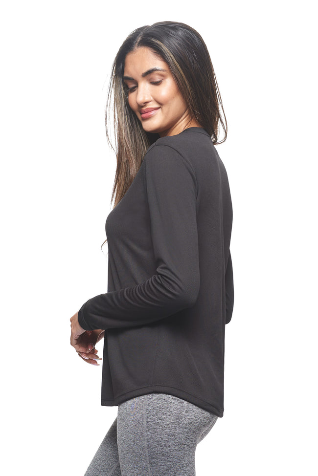 AJ301D🇺🇸 Oxymesh™ Long Sleeve Tec Tee - Expert Brand #BLACK