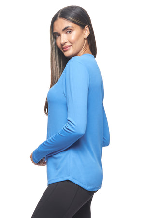 AJ301D🇺🇸 Oxymesh™ Long Sleeve Tec Tee - Expert Brand #CAROLINA BLUE