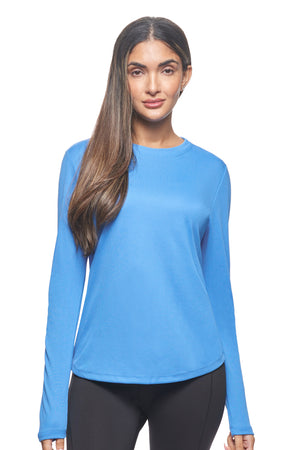 AJ301D🇺🇸 Oxymesh™ Long Sleeve Tec Tee - Expert Brand #CAROLINA BLUE